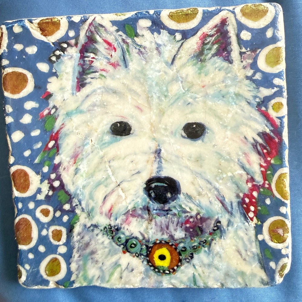 Ceramic tile of West Highland White terrier - Picture 4 of 4